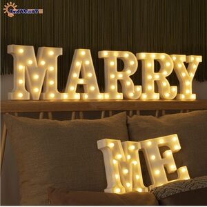 MARRY ME Light Up Marquee Letters - Warm White